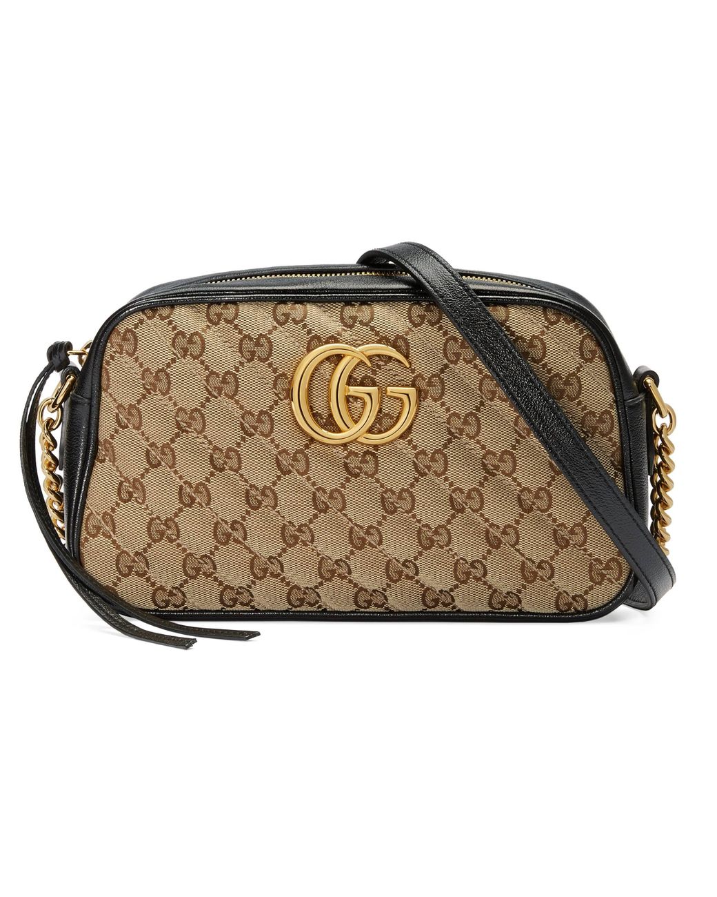 Gucci Canvas GG Marmont Small Shoulder Bag in Beige (Natural) Lyst