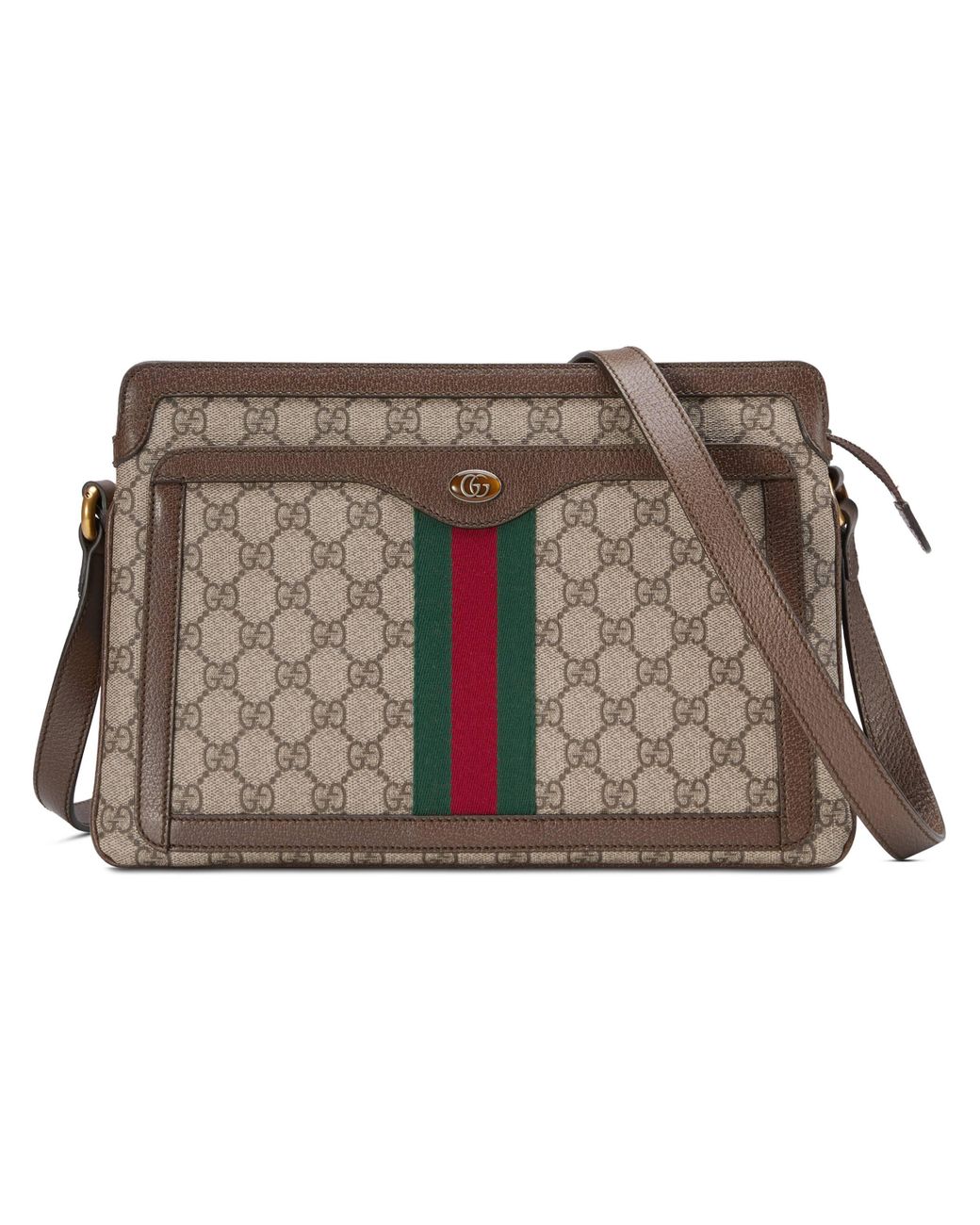 Gucci Ophidia GG Medium Shoulder Bag in Natural | Lyst