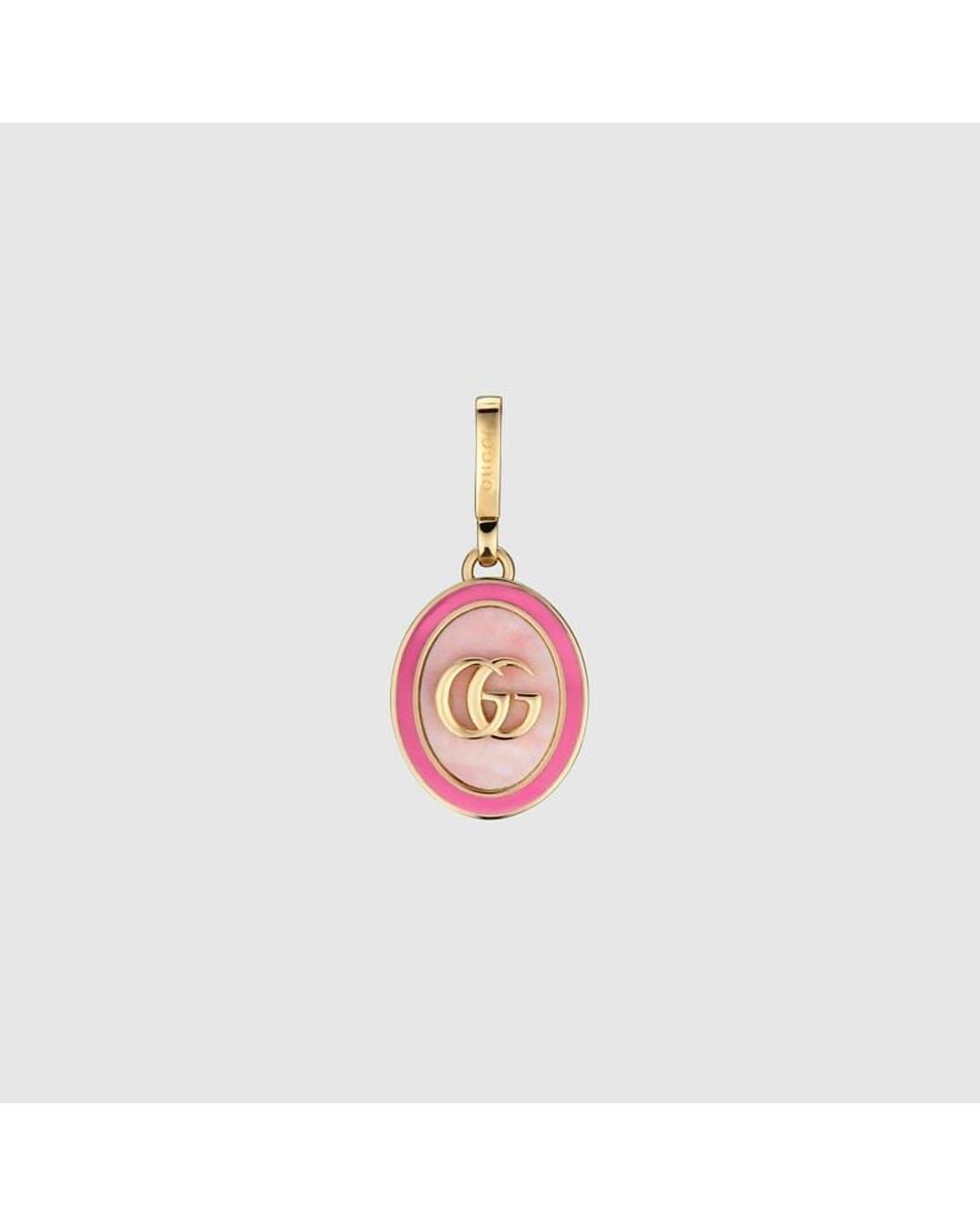 Gucci Pink Double G Motif Charm