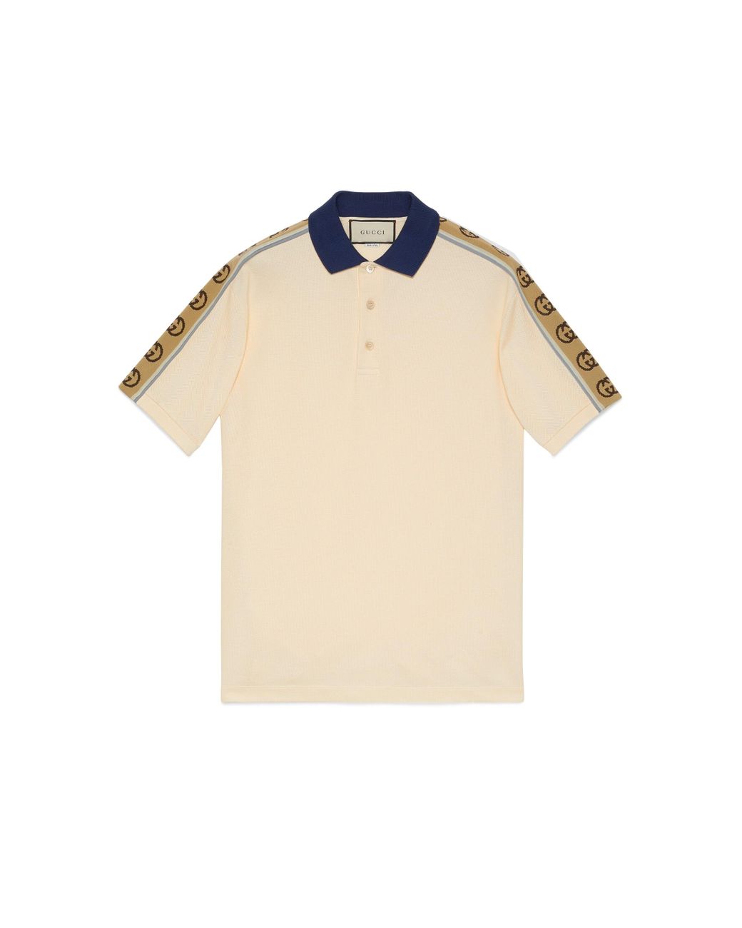 Gucci Cotton Polo With Interlocking G Stripe in for - Save 48% - Lyst