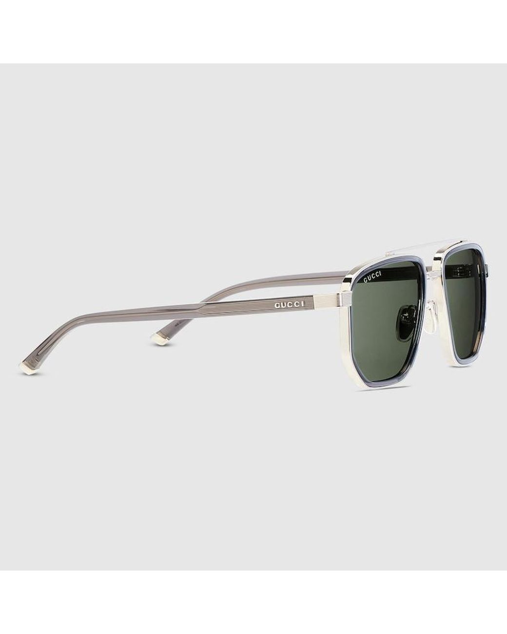 Gucci Brown Navigator Frame Sunglasses for men