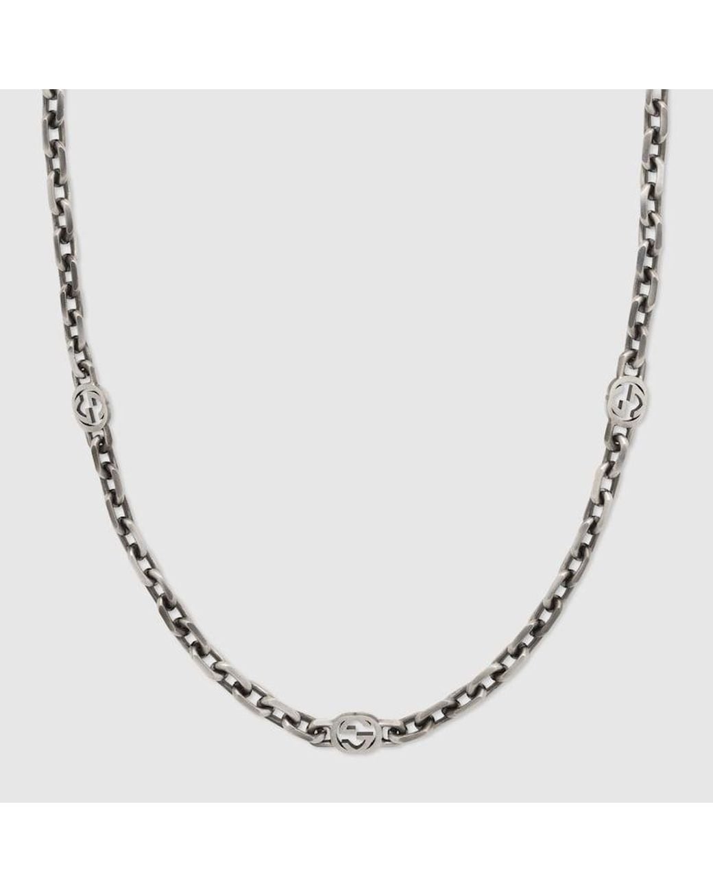 Gucci Metallic Interlocking Necklace for men