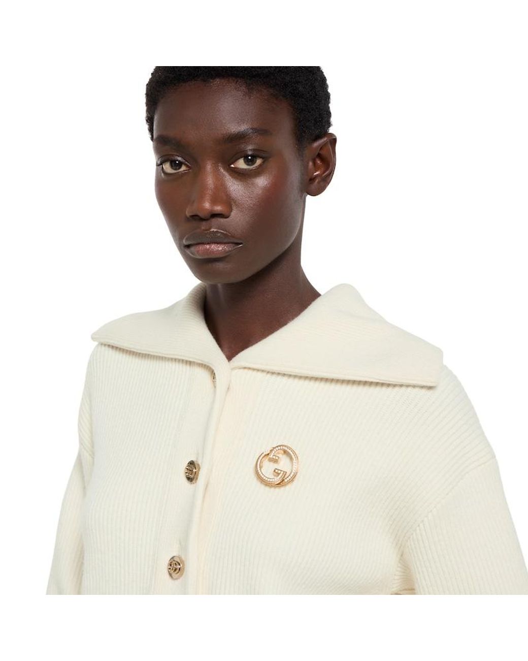 Gucci Metallic Blondie Crystal Brooch