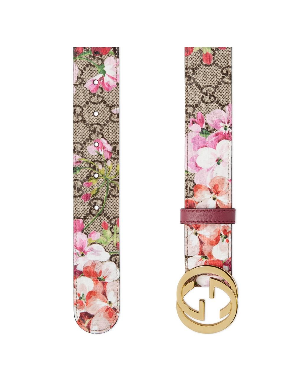 Gucci GG Blooms Belt in Pink | Lyst