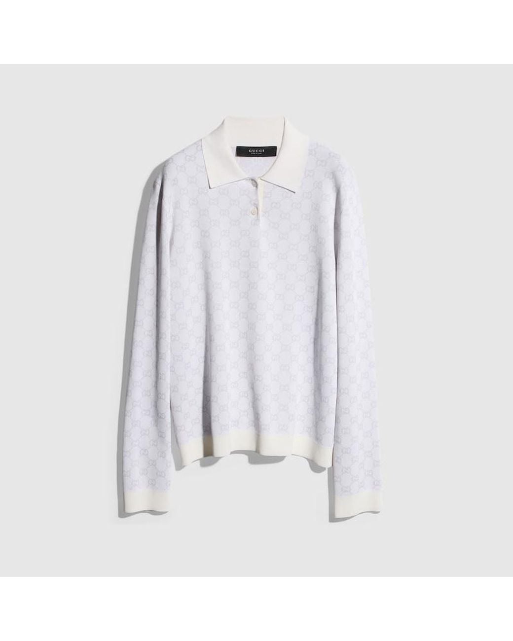 Gucci Purple Fine Knit Viscose Gg Jacquard Sweater