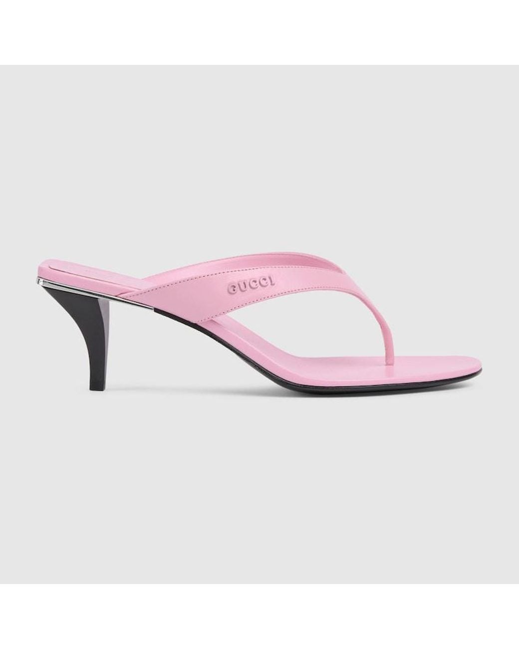 Gucci Pink Vittoria Thong, Leather