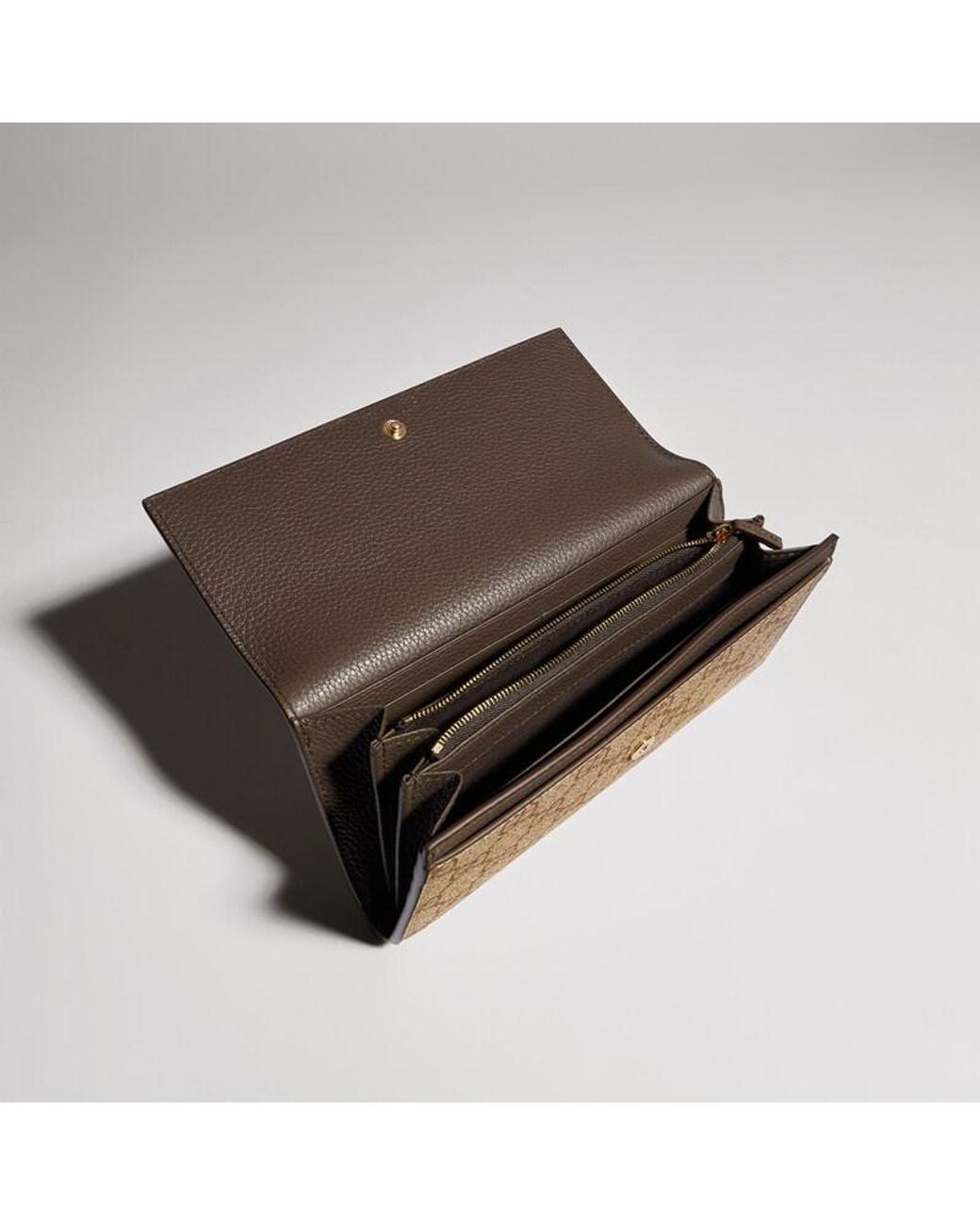 Gucci Metallic Bi-Color Gg Marmont Continental Wallet, Leather