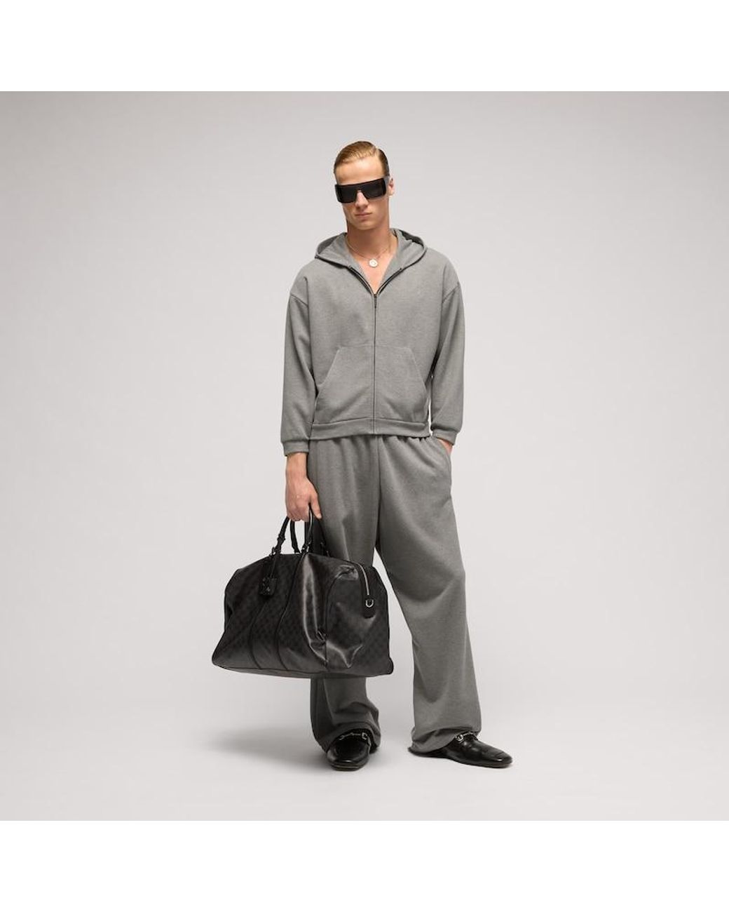 Gucci Gray Cotton Cashmere Jersey Zip Jacket, Size M, Ready-To-Wear for men
