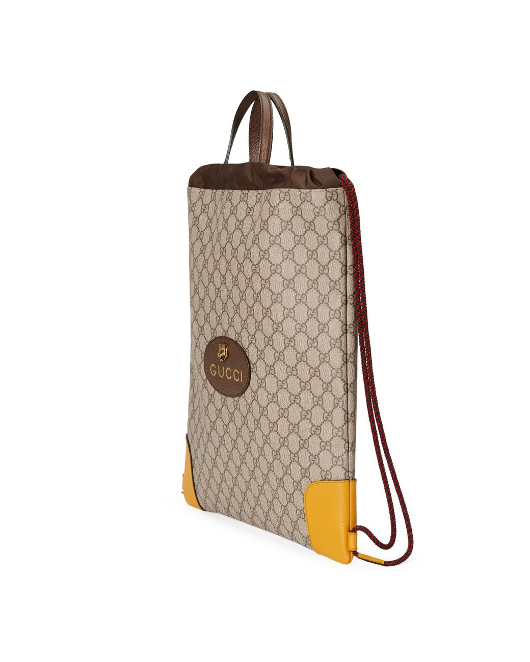 Gucci Neo Vintage Drawstring Backpack in Natural | Lyst