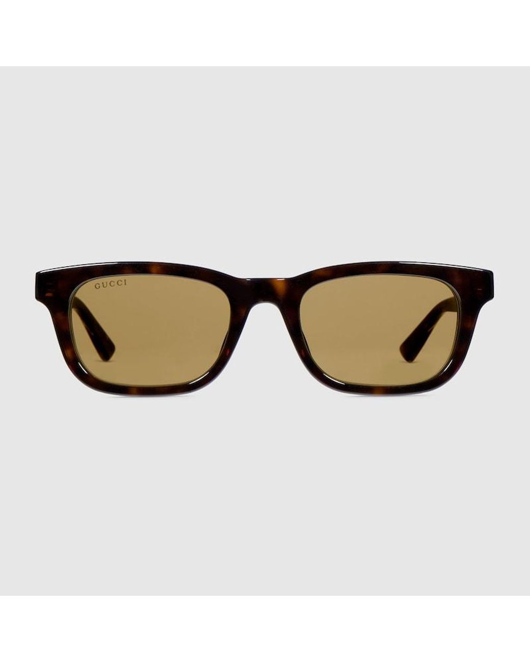 Gucci Brown Rectangular-Frame Sunglasses for men