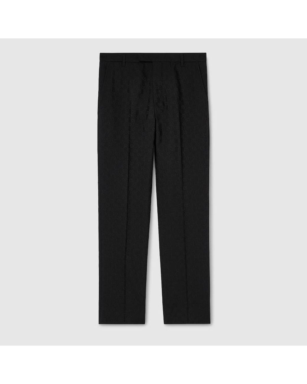 Gucci Black Gg Wool Pants for men