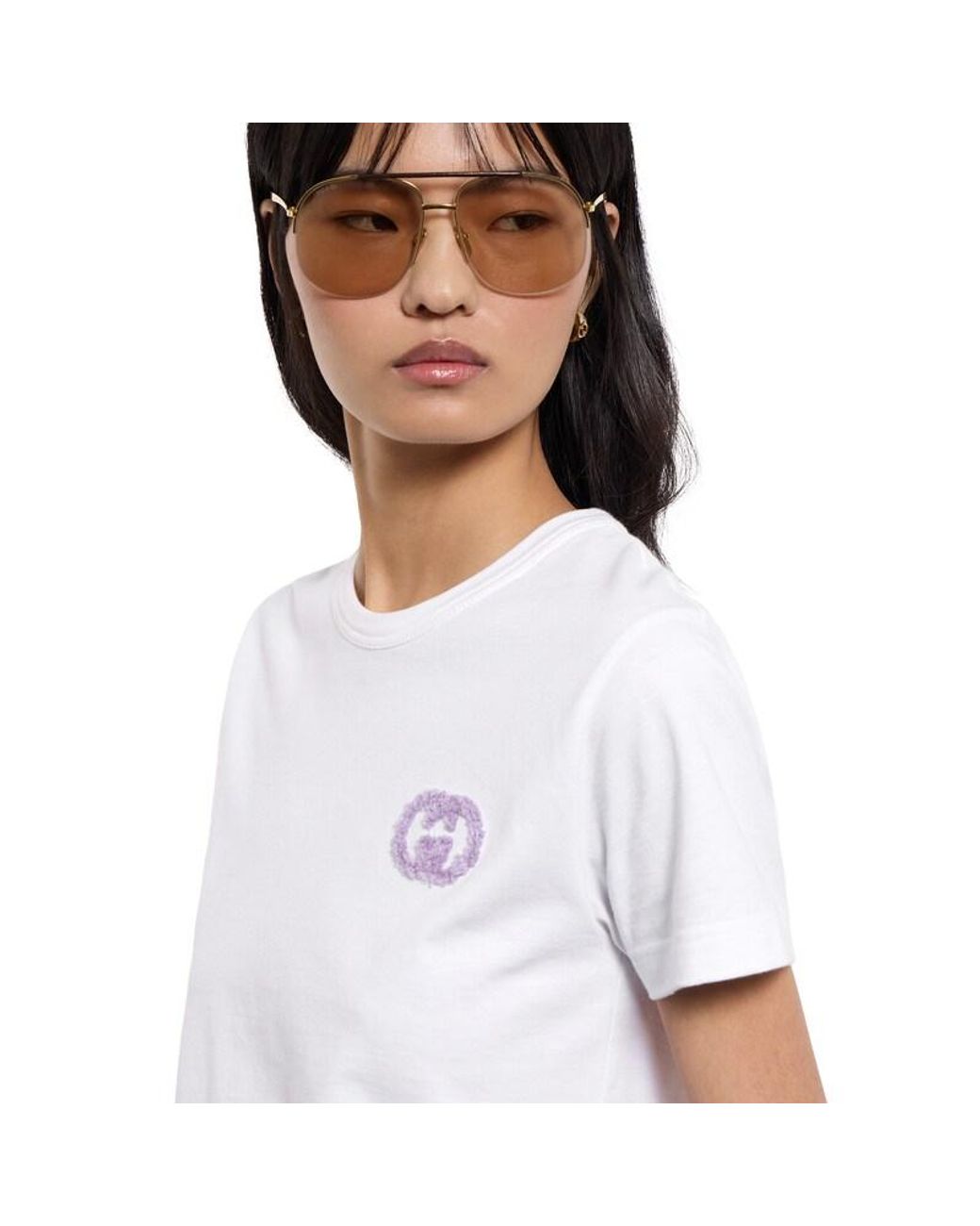 Gucci White Medium Cotton Jersey T-Shirt