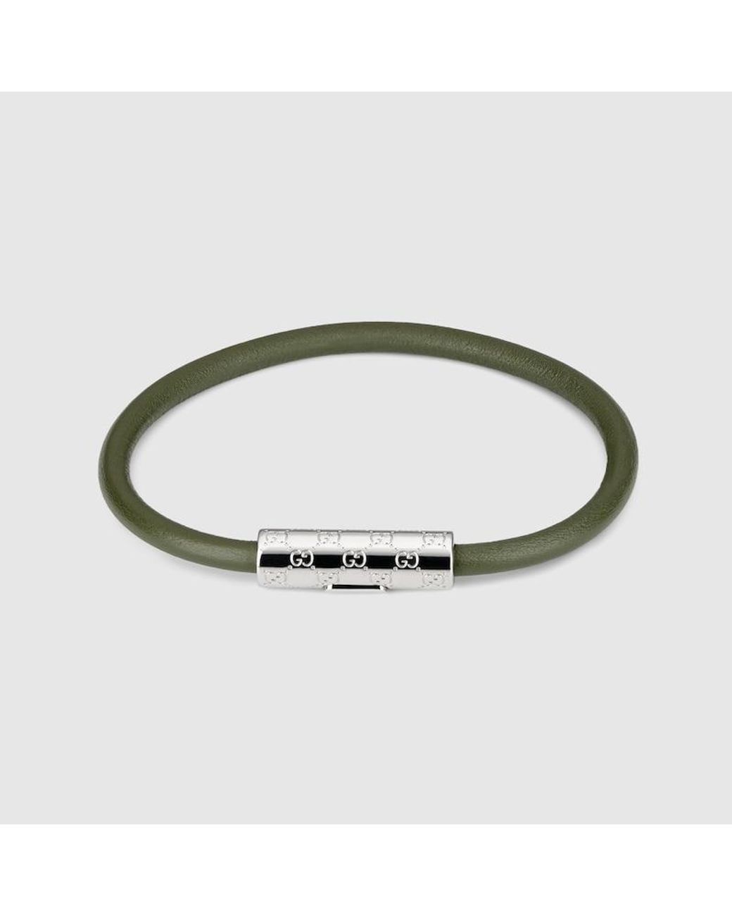 Gucci Metallic Bracelet With Gg Detail