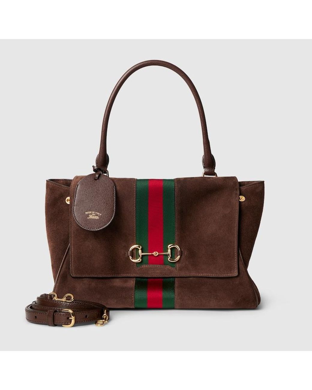 Gucci Brown Paparazzo Medium Top Handle Bag