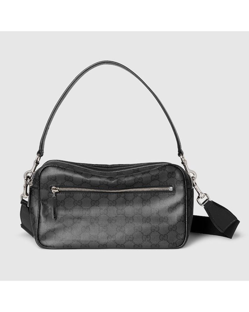 Gucci Black Essence Classic Small Crossbody Bag, Gg Canvas for men
