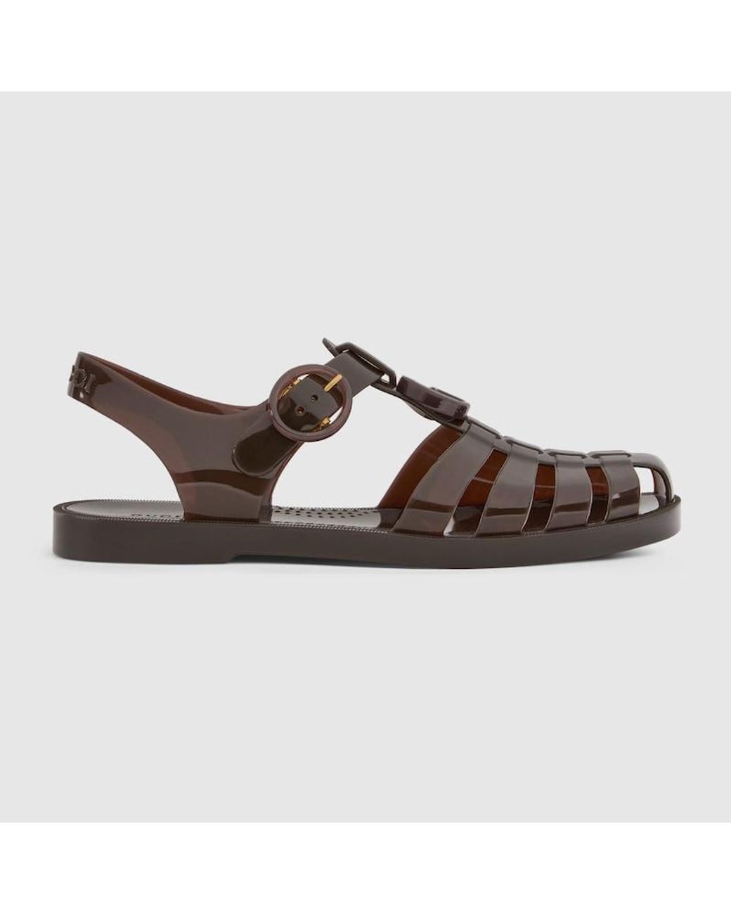 Gucci Brown Sandal With Double G