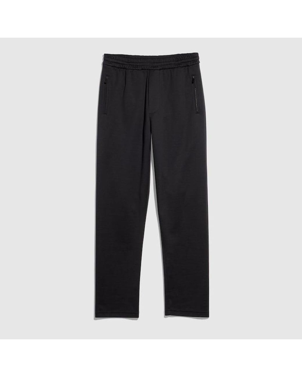 Gucci Black Silk Cotton Jersey Sportswear Pants for men