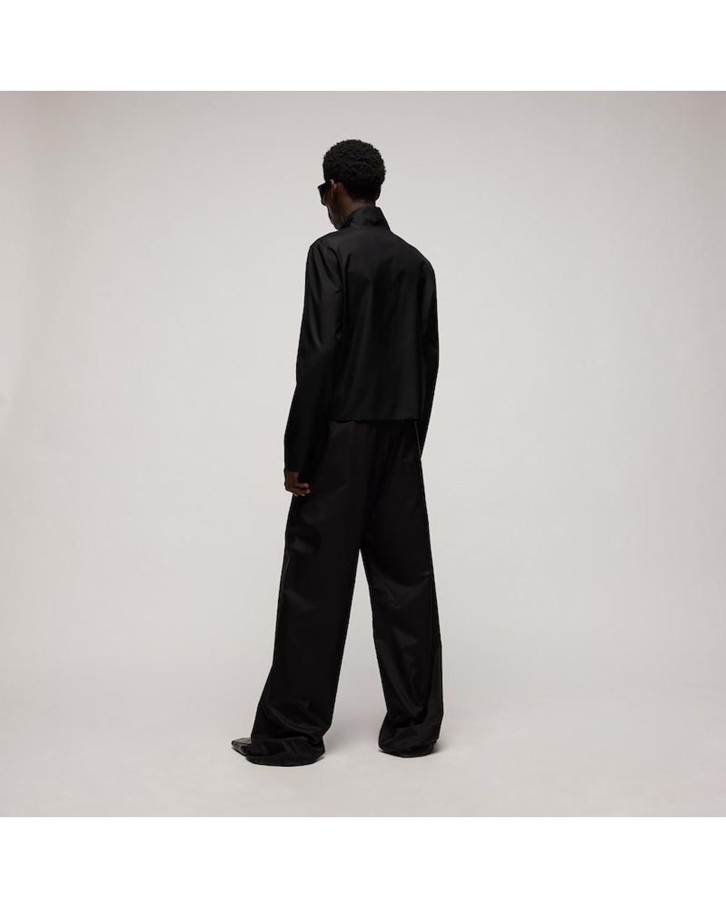 Gucci Black Technical Silk Poplin Zip Jacket for men