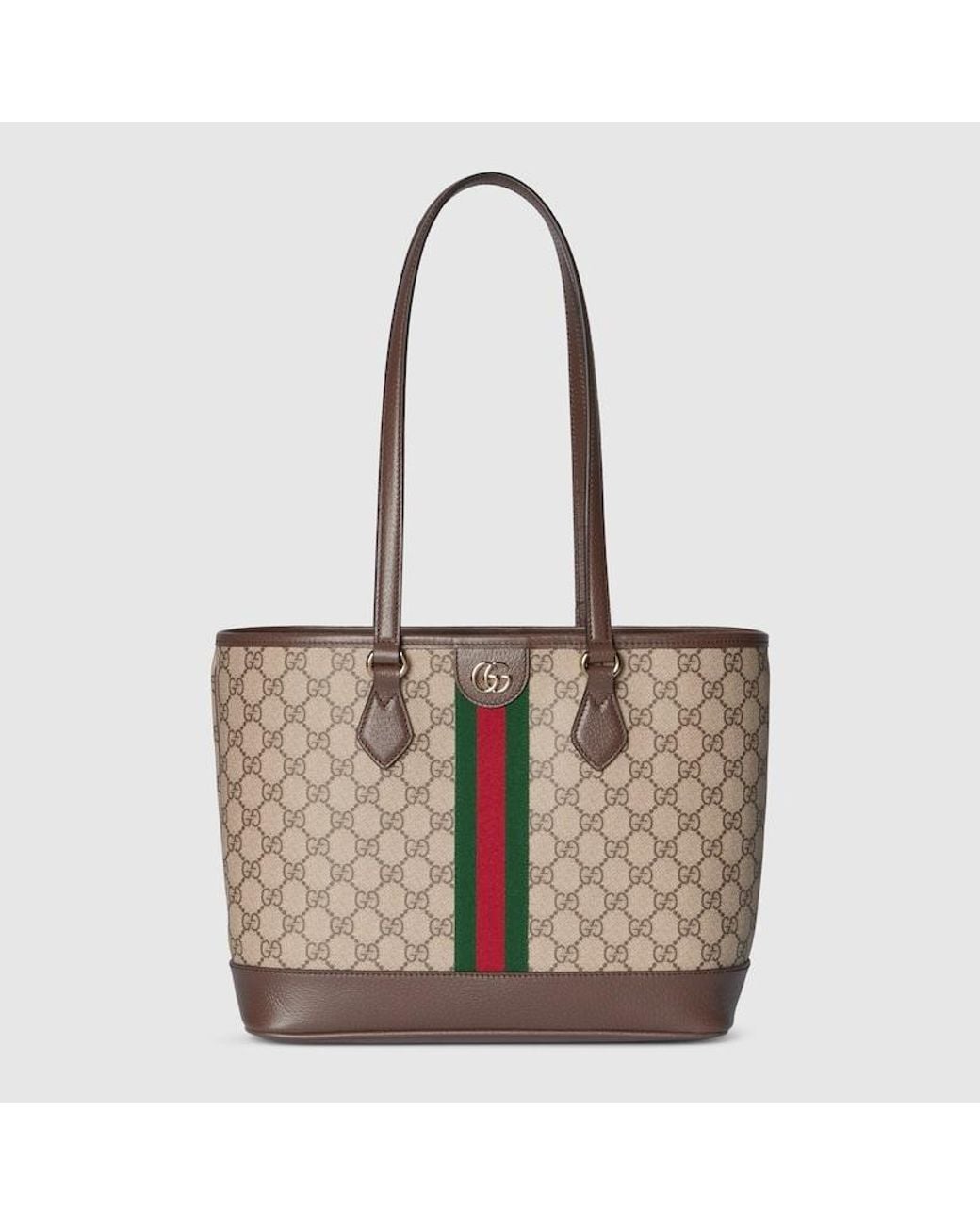 Gucci Brown Ophidia Medium Tote Bag, Gg Canvas