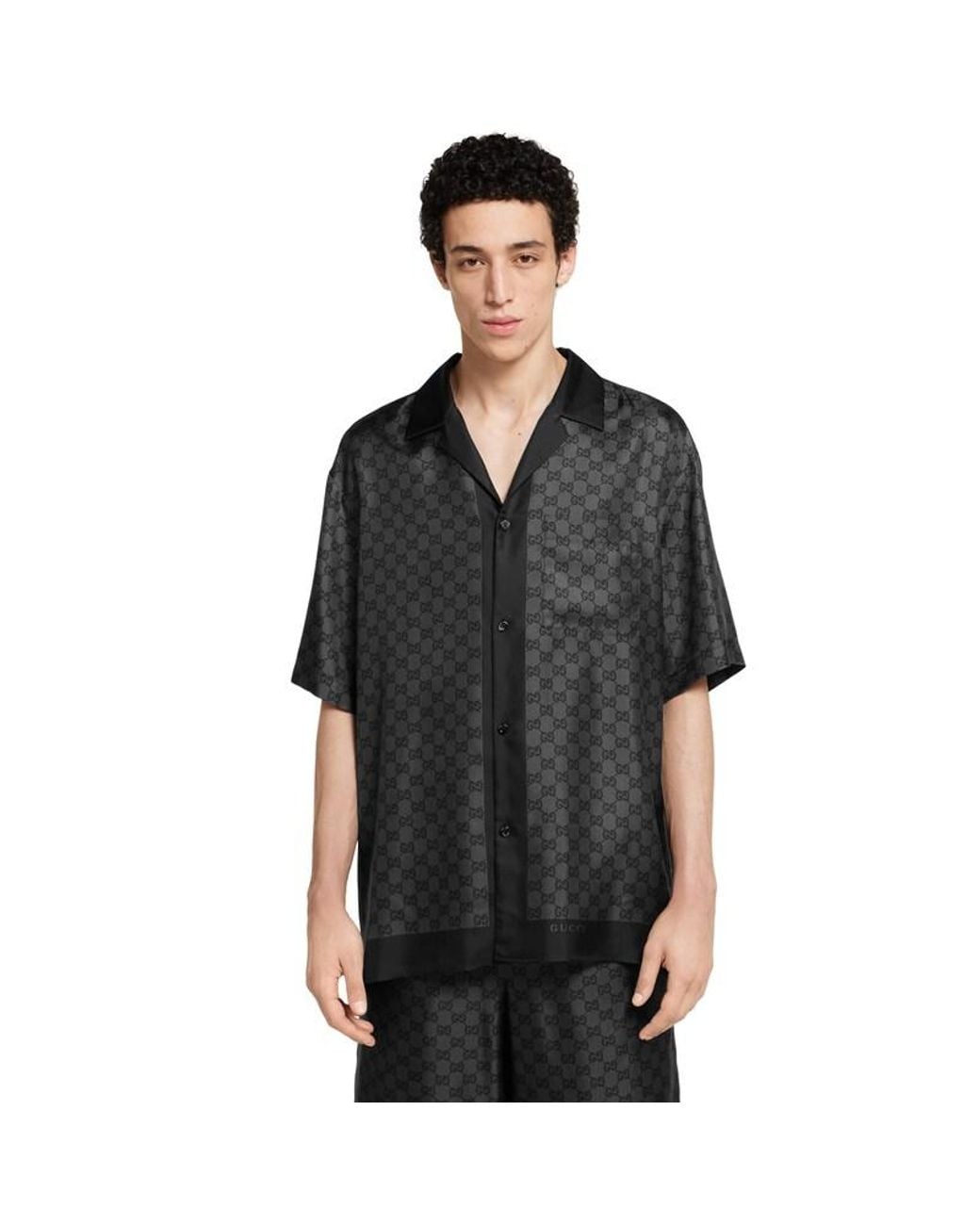 Camicia Bowling di Gucci in Black da Uomo