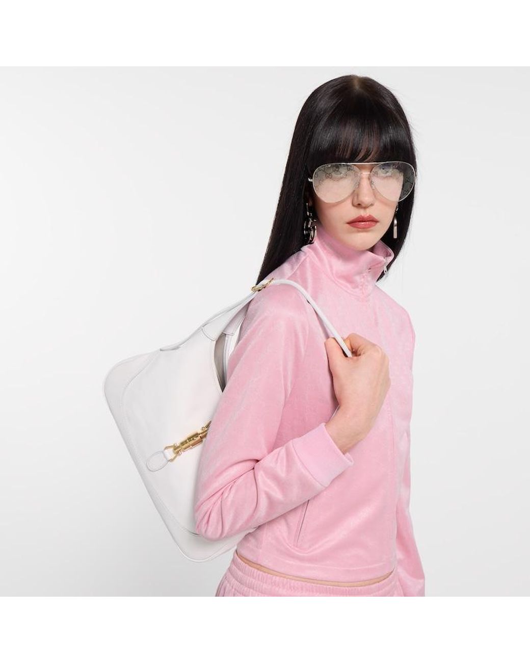 Gucci White Jackie 1961 Medium Shoulder Bag