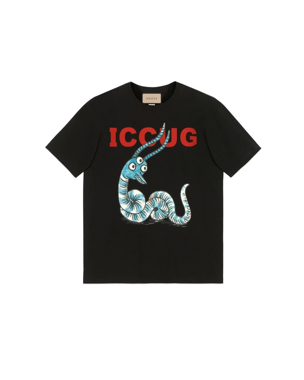 Gucci T-shirt With Iccug Animal Print By Freya Hartas in Black for Men |  Lyst