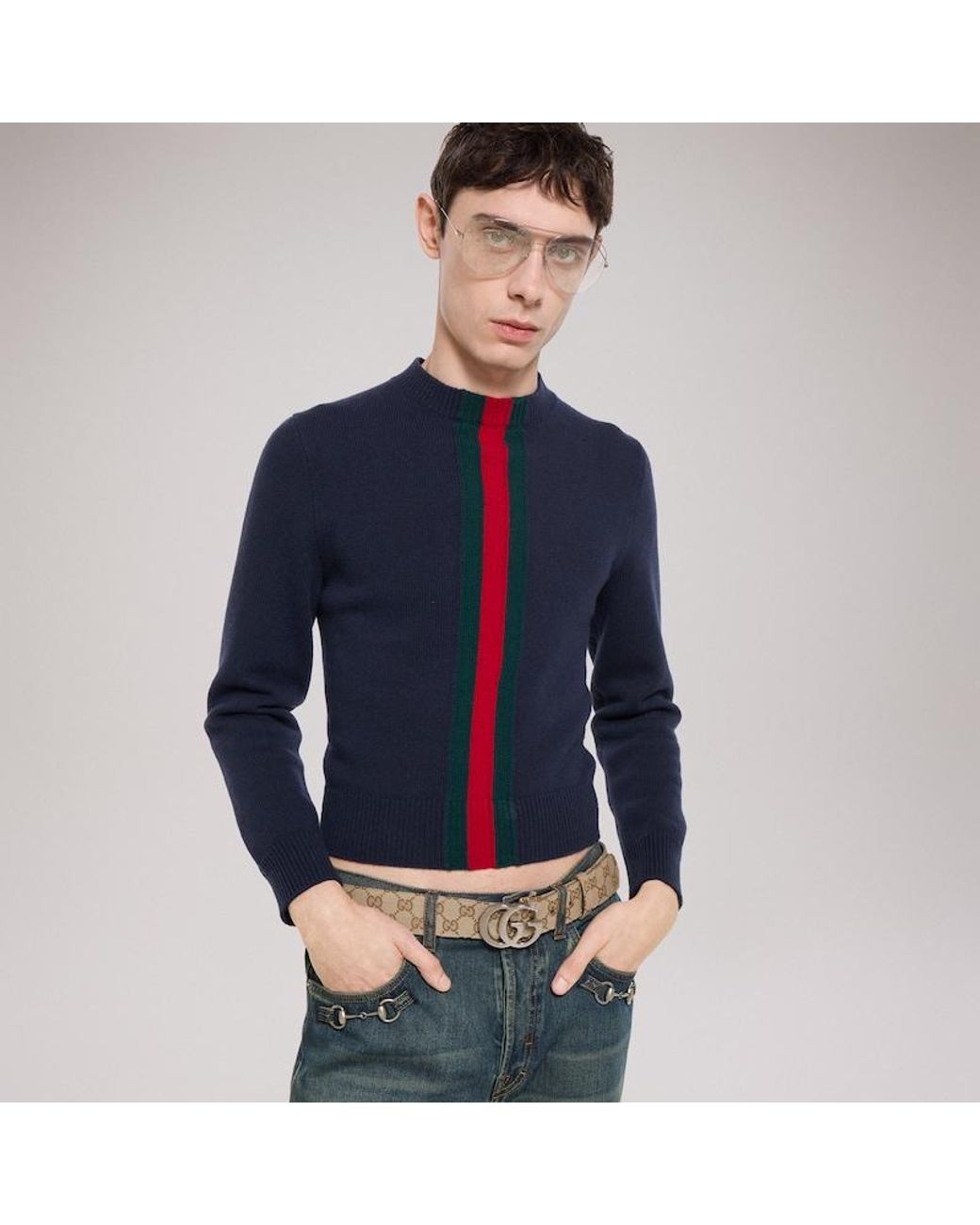 Gucci Brown Flat Marmont Belt, Size 100 for men