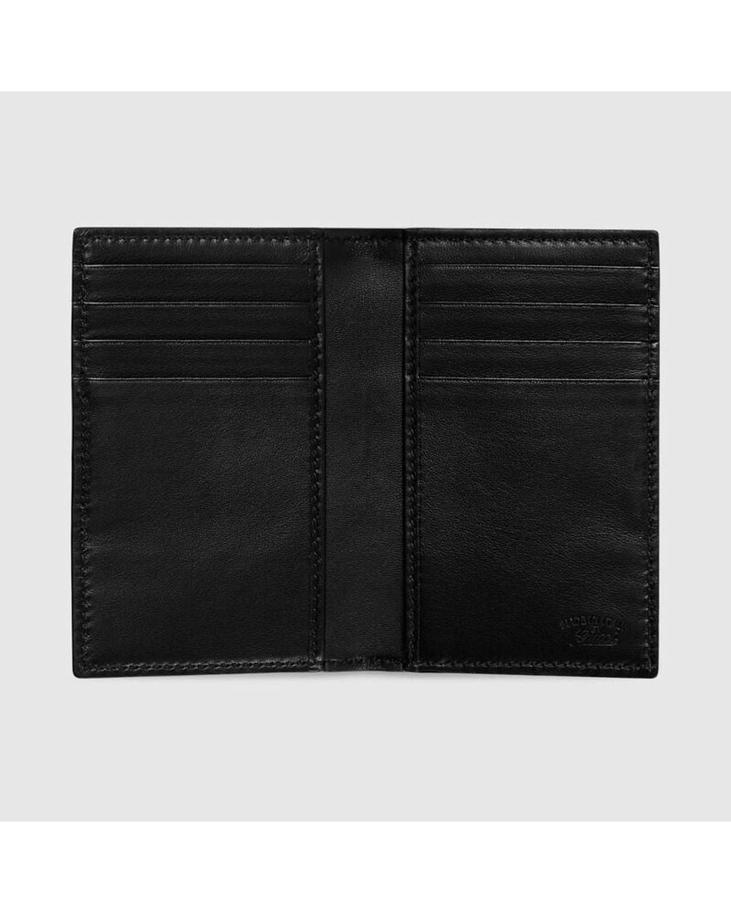 Gucci Black Web Trademark Card Case, Leather for men