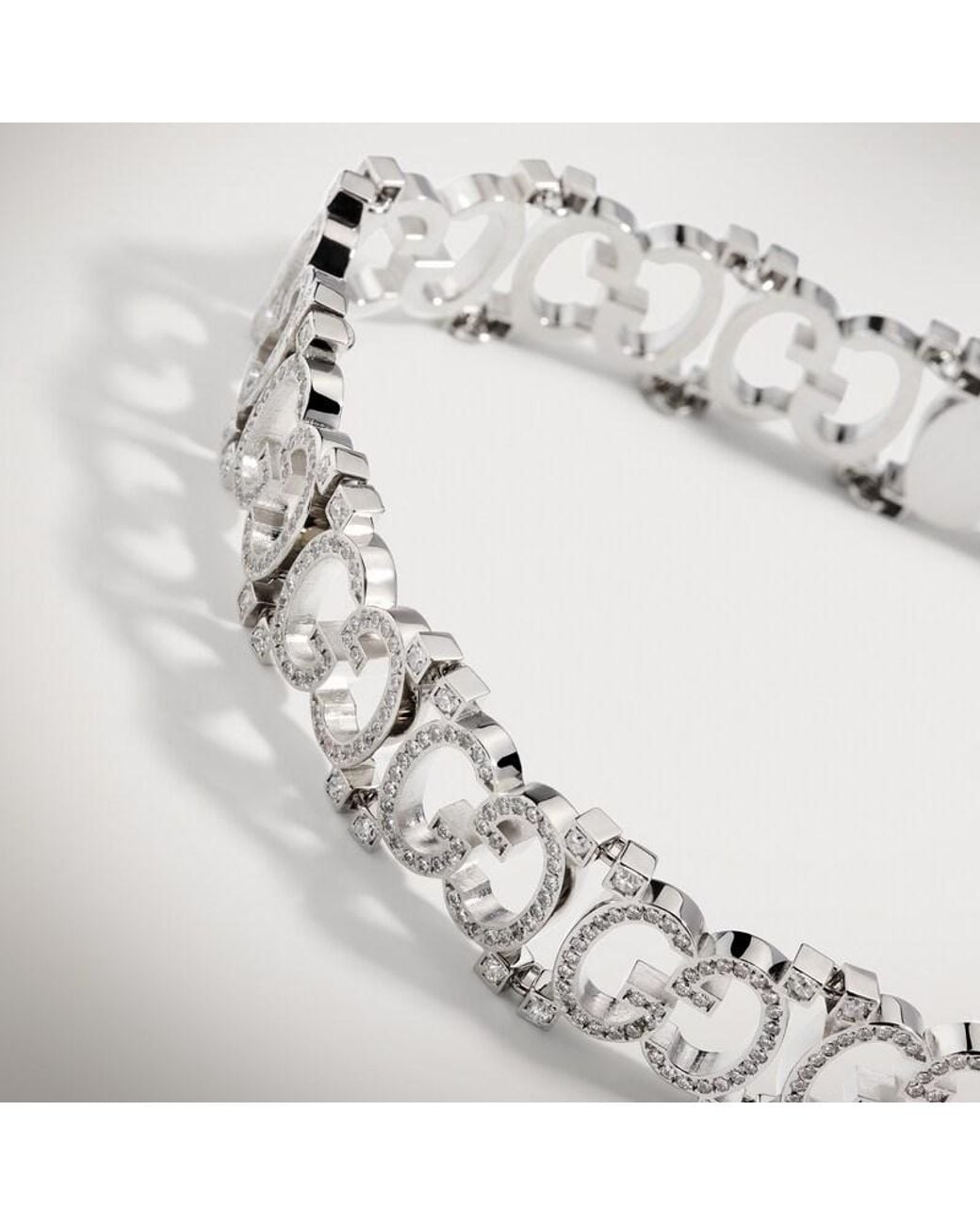 Gucci Metallic Choker Necklace With Crystal Gg
