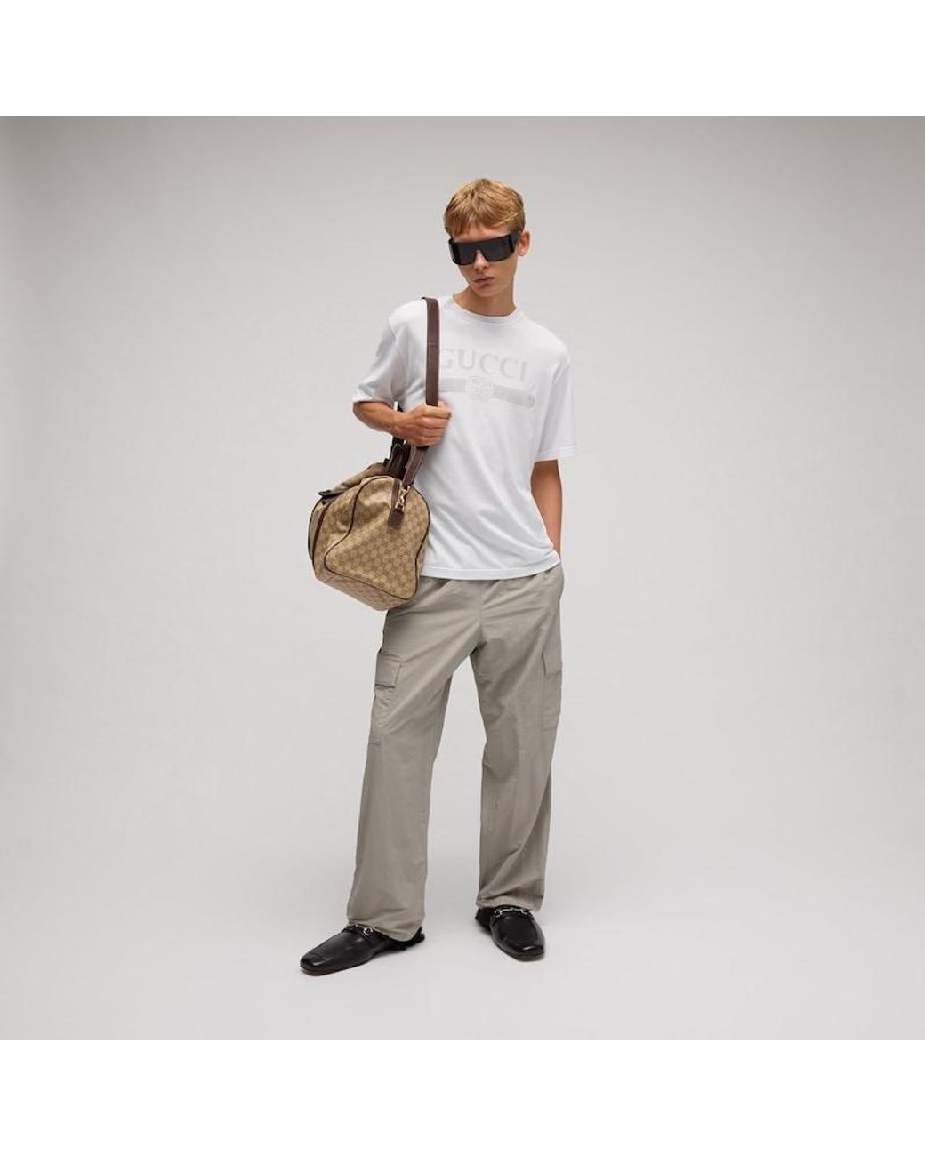 Gucci White Cotton Jersey T-Shirt With Print, Size S, Ready-To-Wear for men