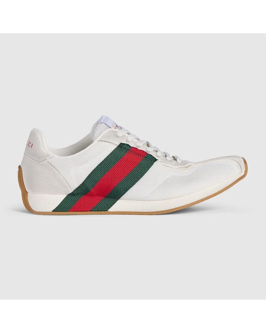 Gucci White Tempo Sneaker, Fabric