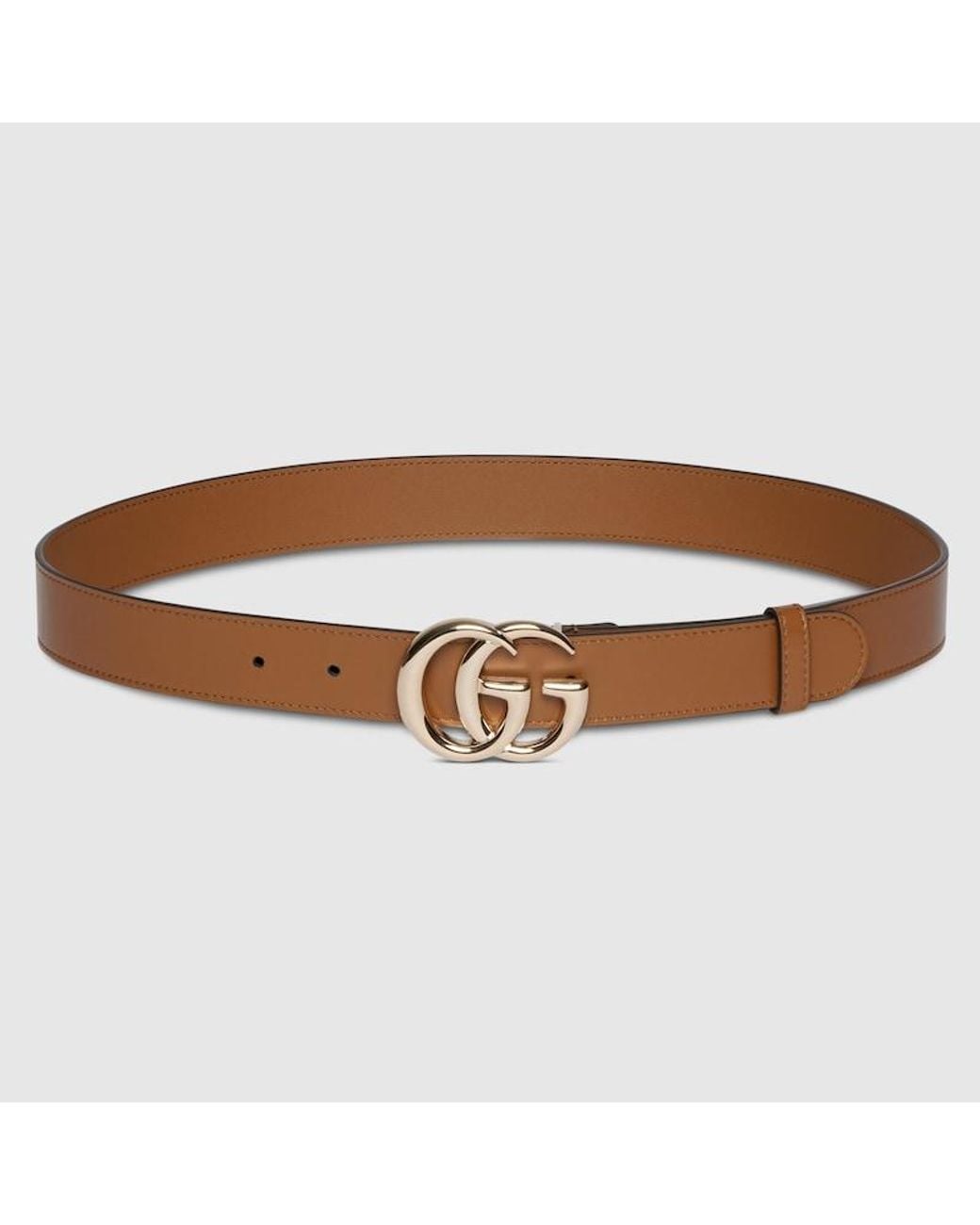 Gucci Brown Gg Marmont Thin Belt, Size 65