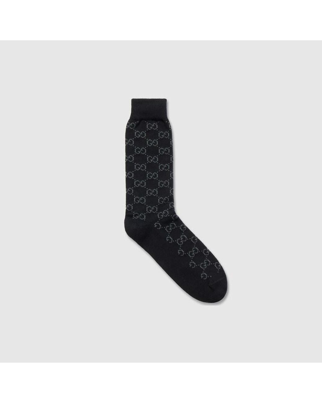 Gucci Black Gg Cotton Blend Socks for men