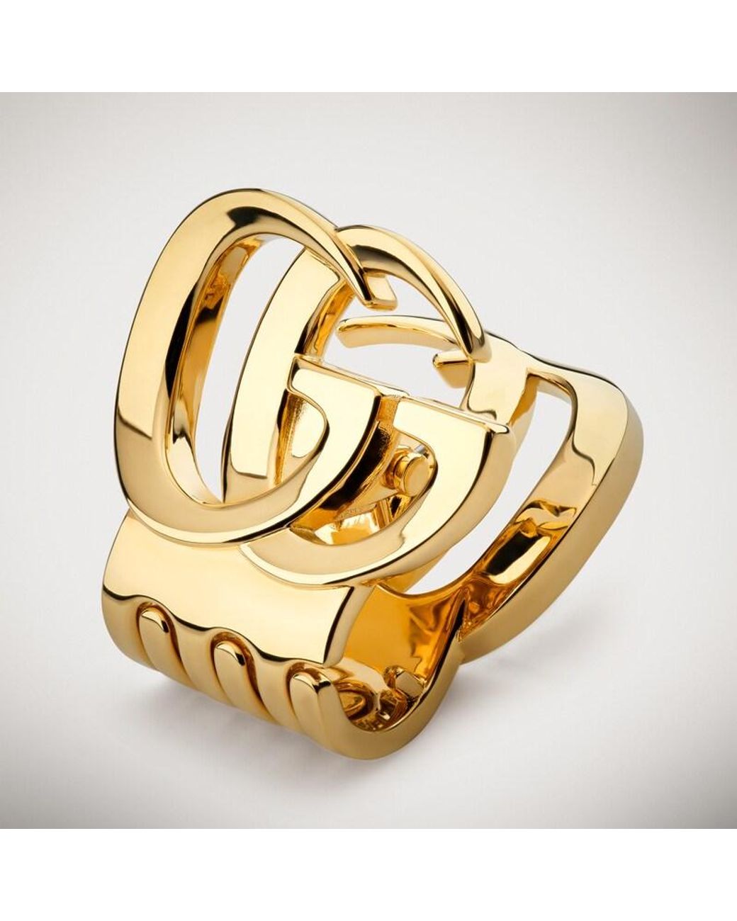 Gucci Metallic Hair Clip With Double G, -Toned Metal