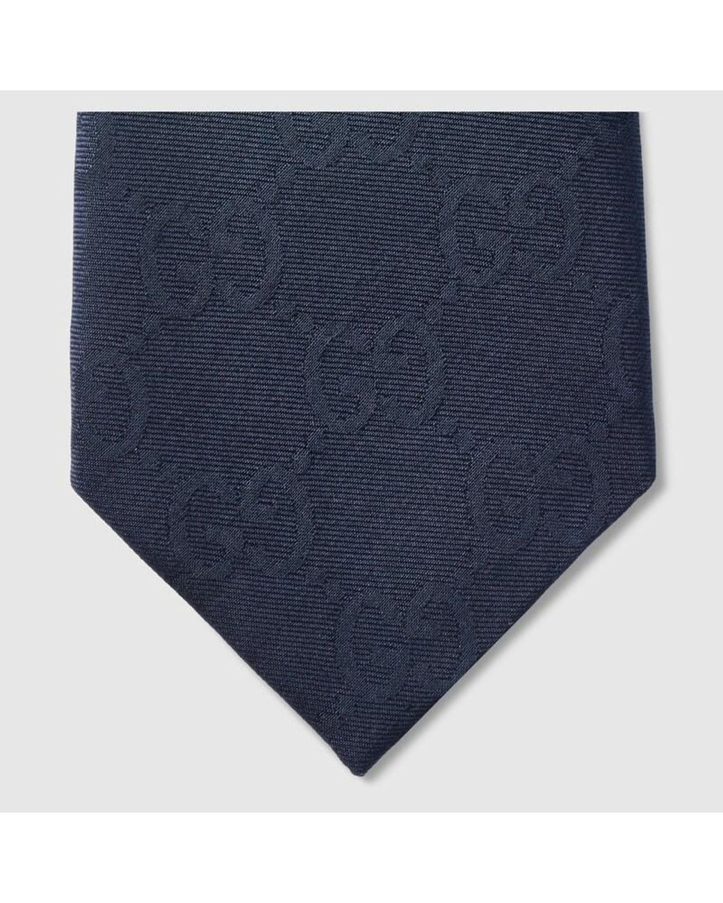 Gucci Blue Cotton Tie for men