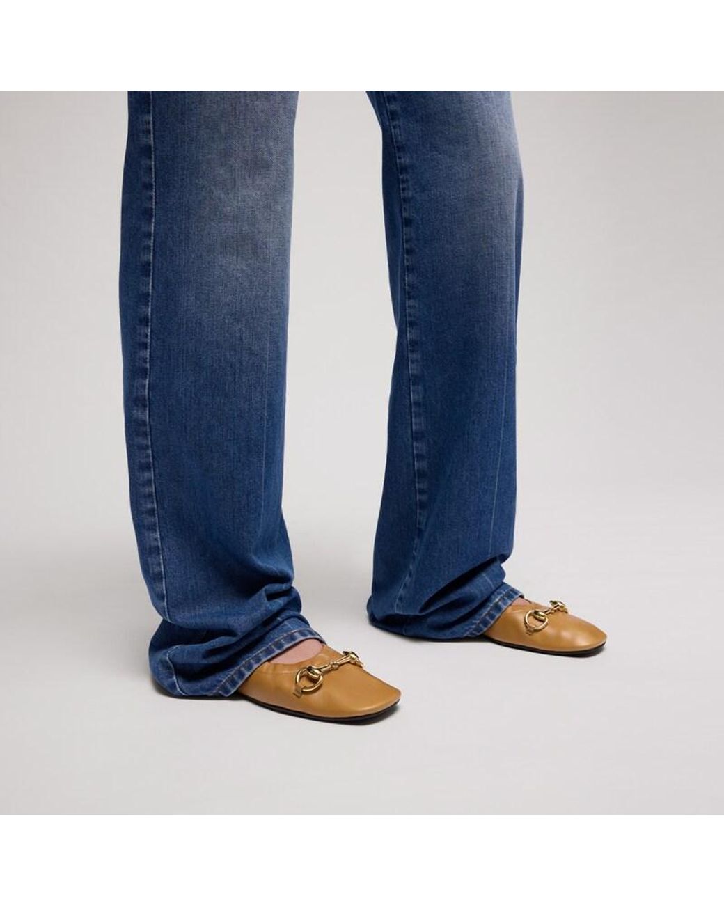 Gucci Brown Prima Ballet Flat