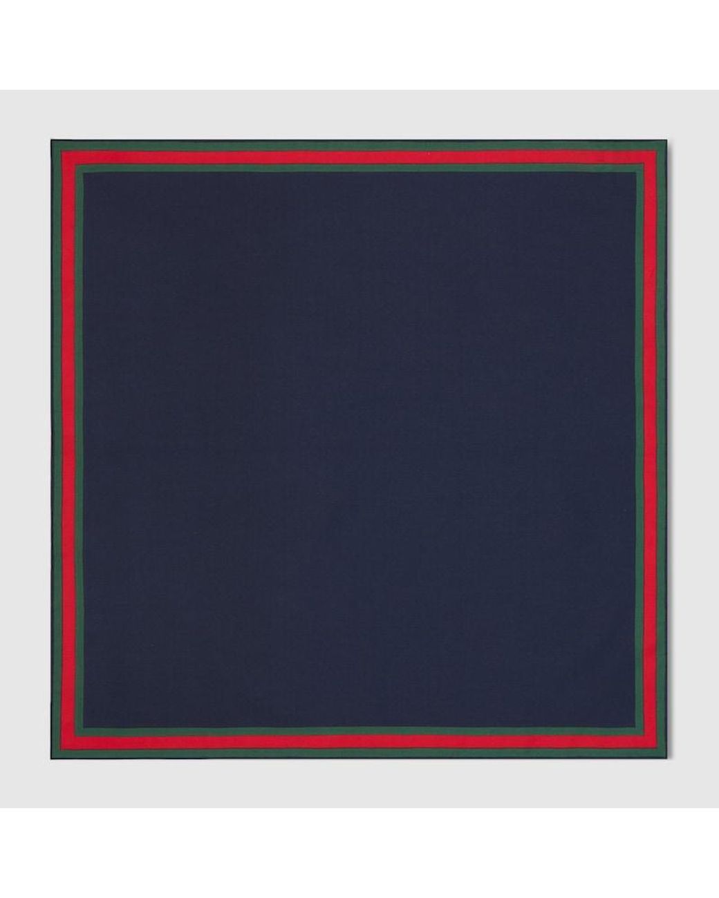 Gucci Blue Cotton Silk Pocket Square With Web for men