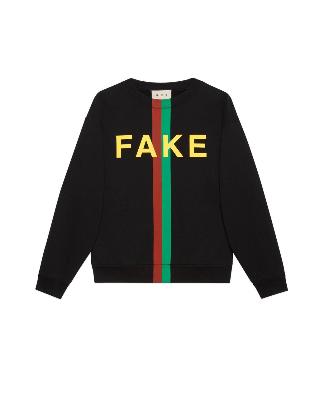 Gucci 'fake/not' Print Sweatshirt in Black for Men | Lyst UK
