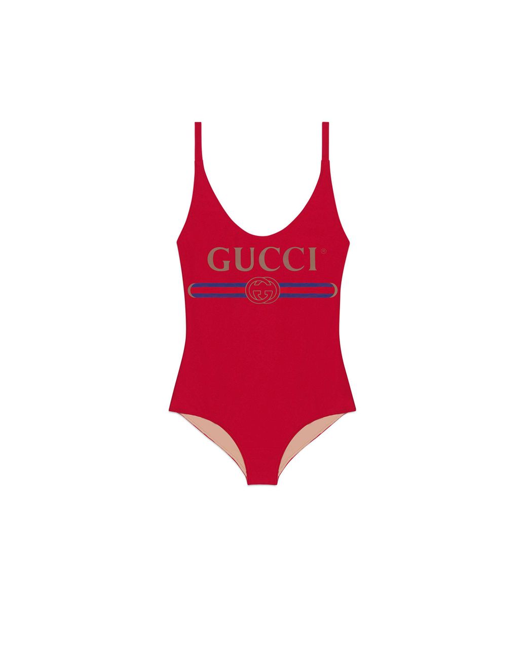 red gucci swimsuit
