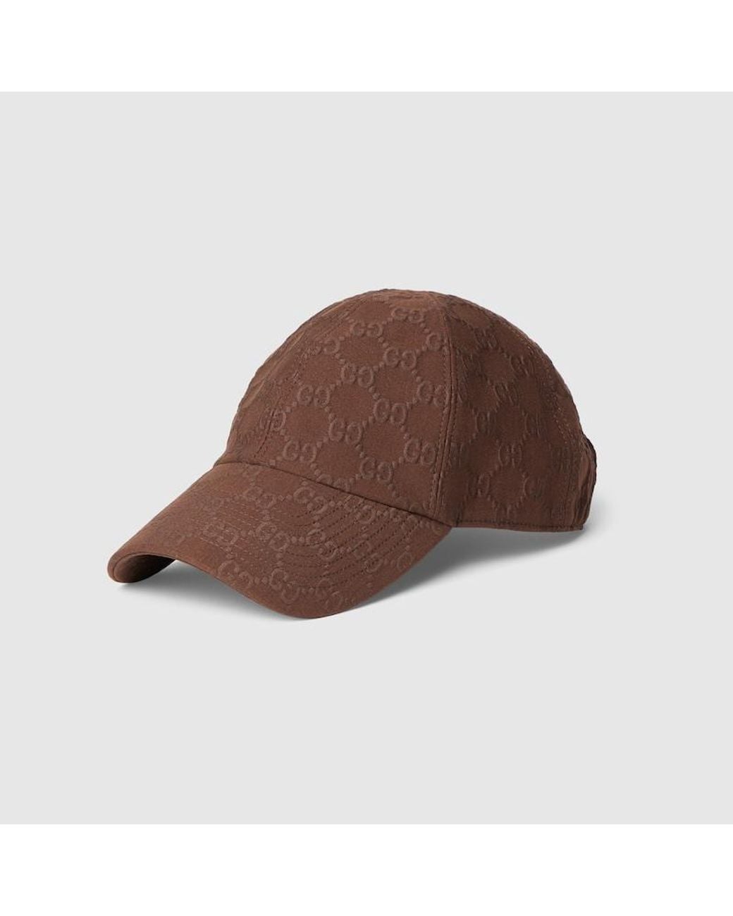 Gucci Brown Embossed Gg Jersey Baseball Hat