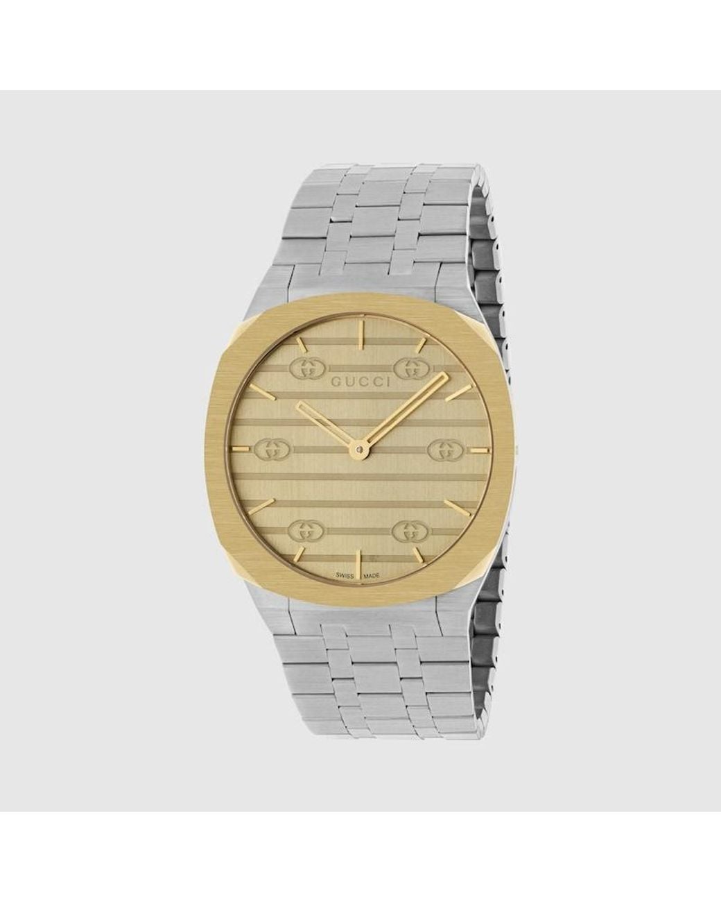 Gucci Metallic 25h Watch, 34mm for men