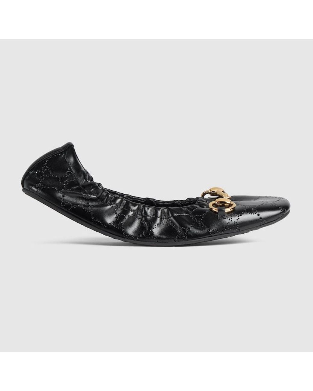 Gucci Black Prima Ballet Flat