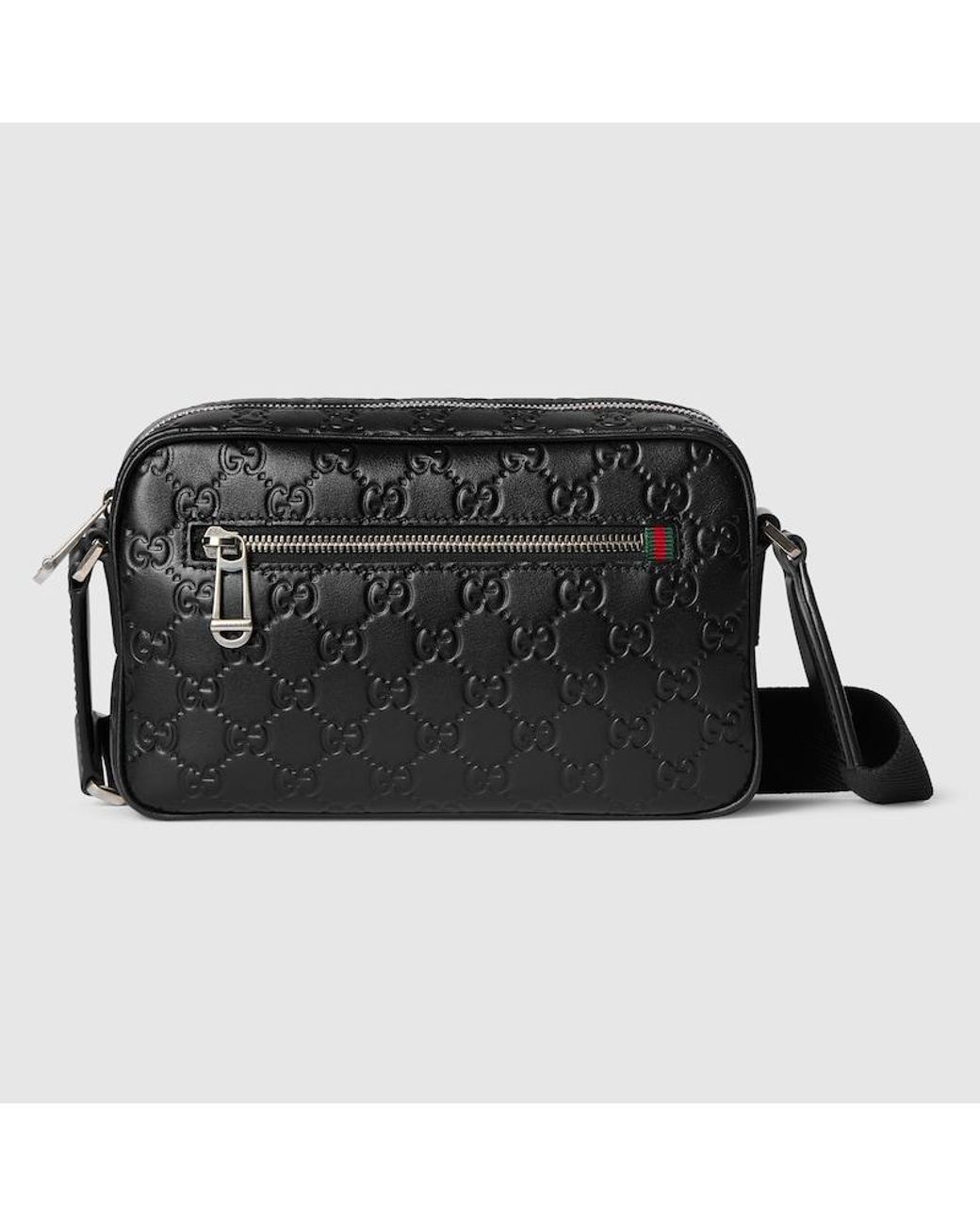 Gucci Black Gg Emblem Small Crossbody Bag for men