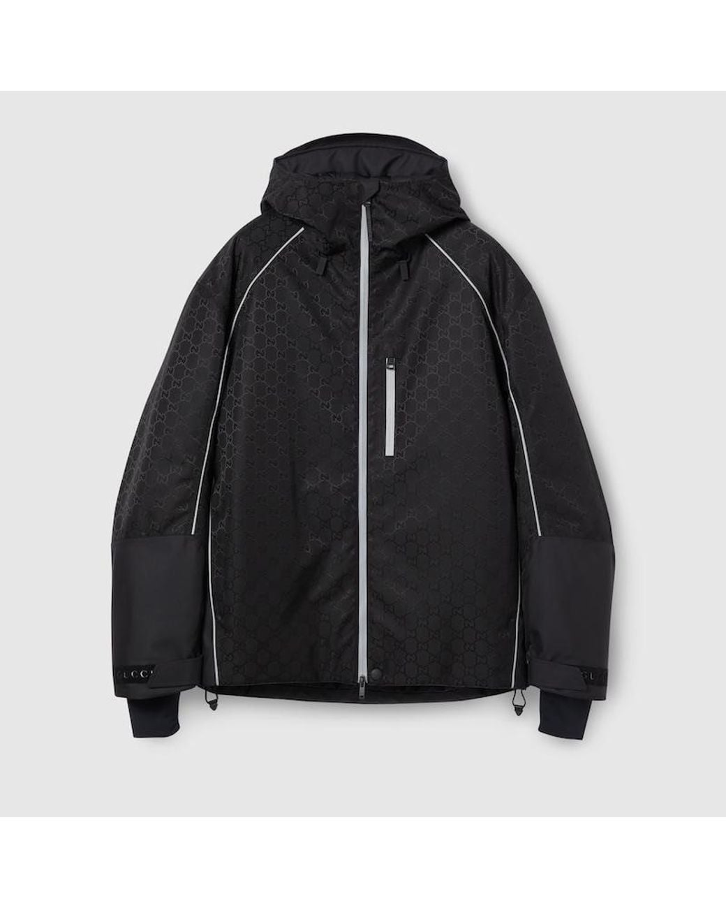 Gucci Black Gg Technical Fabric Jacquard Jacket, Ready-To-Wear for men