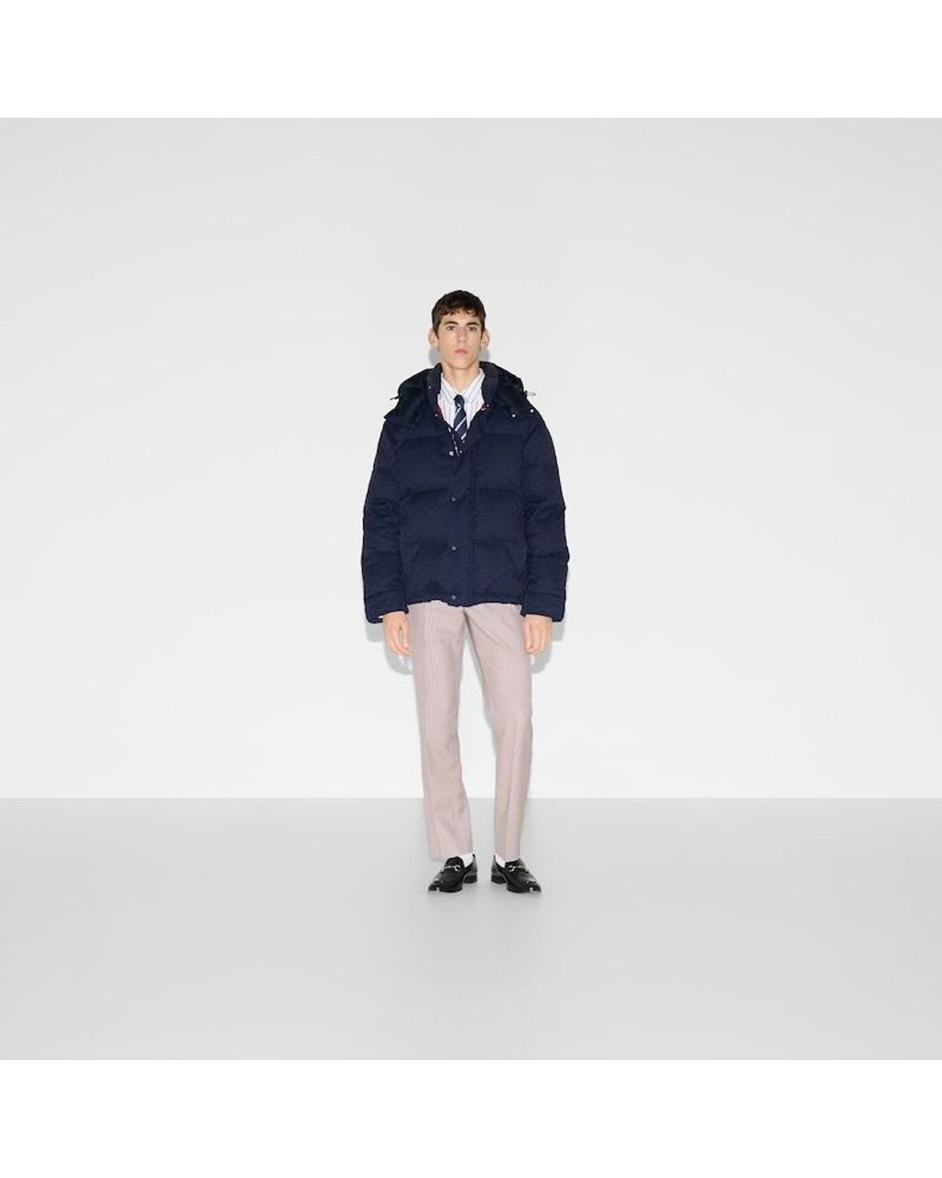 Gucci Blue Gg Down Jacket for men
