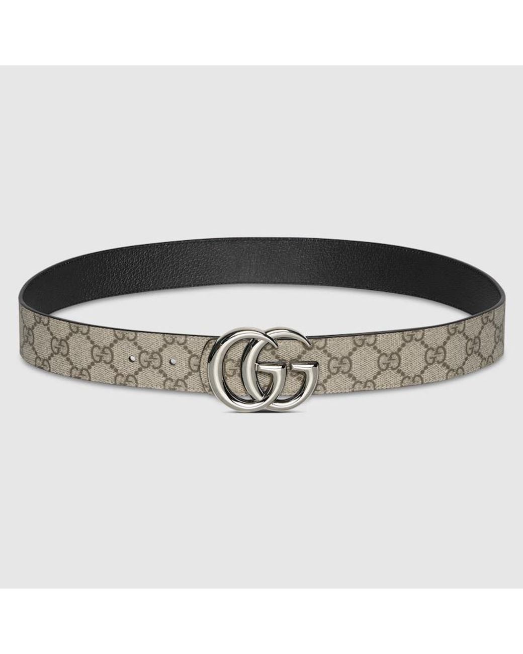 Gucci Black Reversible Gg Marmont Belt, Size 100 for men