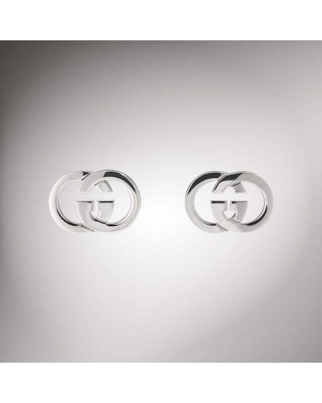 Gucci Metallic Interlocking Stud Earrings