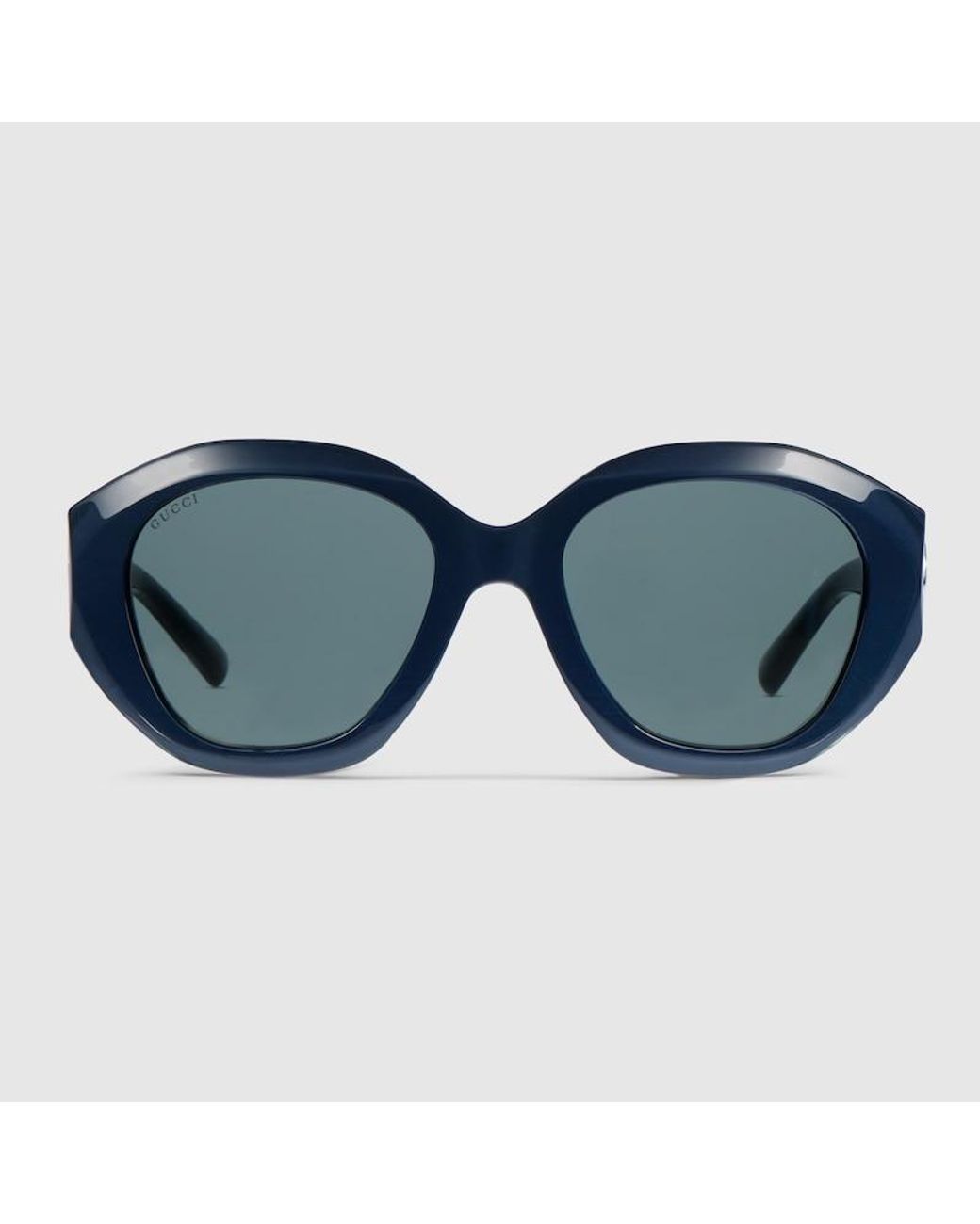 Gucci Blue Geometric-Frame Sunglasses