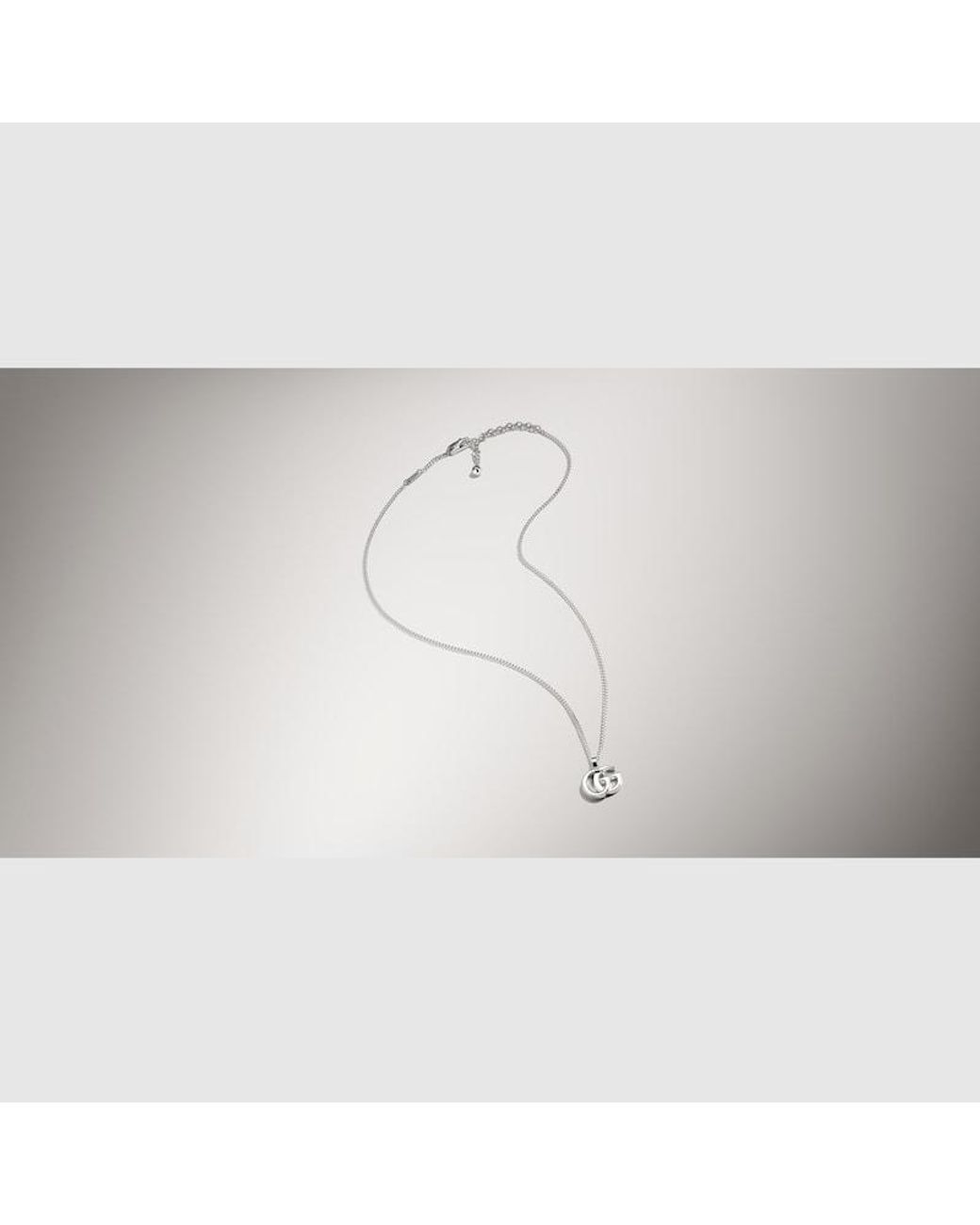 Gucci Metallic Gg Marmont Pendant Necklace