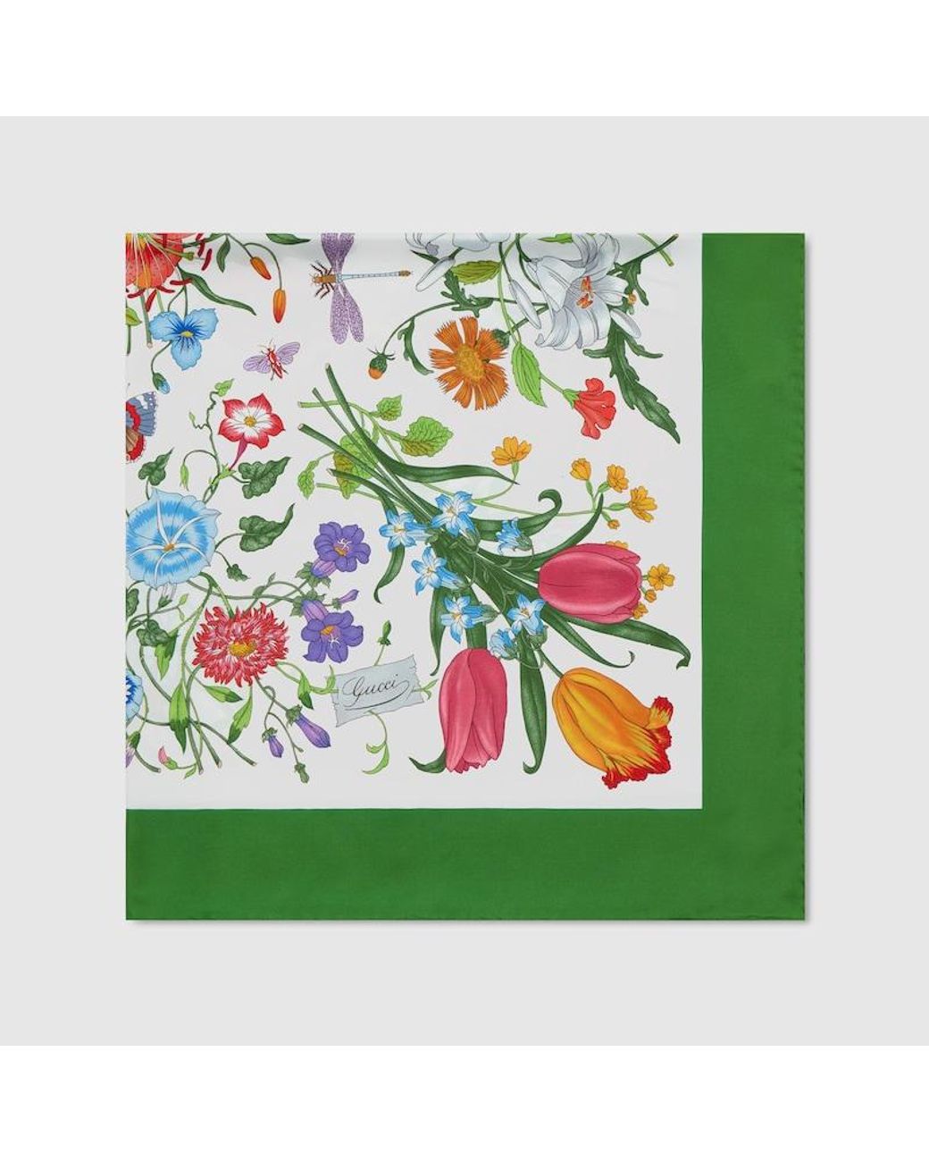 Gucci Green Silk Scarf